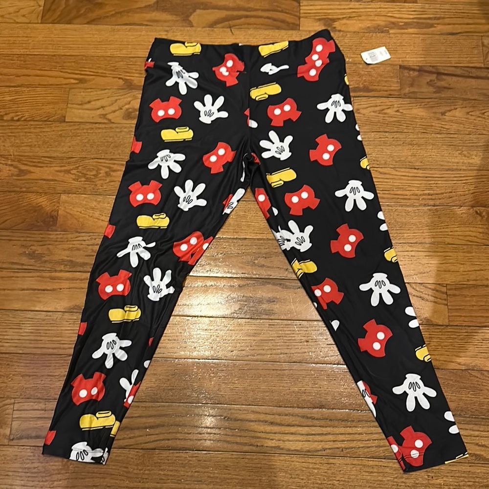 Disney Parks Authentic - Mickey Mouse clothing -black and Red Print Leggings